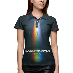 Женская рубашка поло 3D с принтом Imagine Dragons в Тюмени,  |  | 