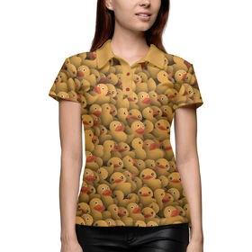 Женская рубашка поло 3D с принтом Уточки в Тюмени,  |  | 