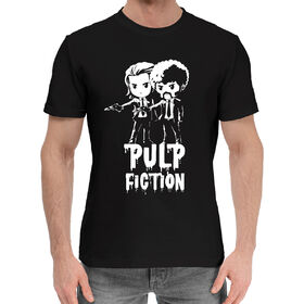 Мужская хлопковая футболка с принтом Pulp fiction ,  |  | 