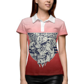 Женская рубашка поло 3D с принтом Grif II ,  |  | Тематика изображения на принте: 