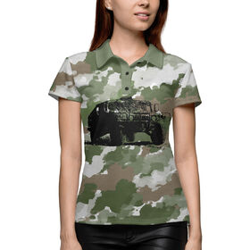 Женская рубашка поло 3D с принтом Hummer в Курске,  |  | 