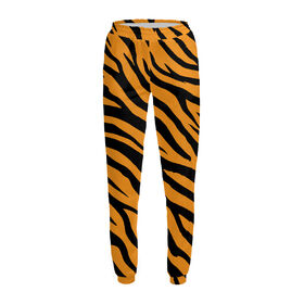 Женские спортивные штаны с принтом Текстура плосатого тигра в Тюмени,  |  | 