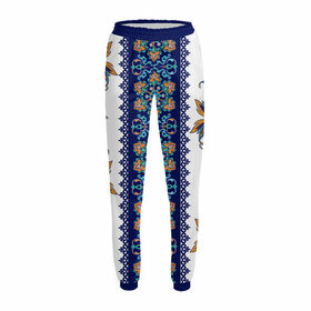 Женские спортивные штаны с принтом Цветочный орнамент в Екатеринбурге,  |  | 