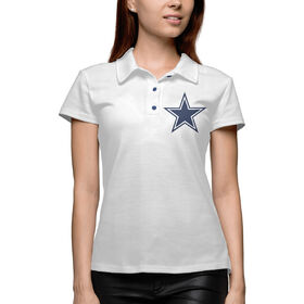 Женская рубашка поло 3D с принтом Dallas Cowboys в Санкт-Петербурге,  |  | 