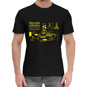 Мужская хлопковая футболка с принтом Yellow Submarine в Кировске,  |  | 