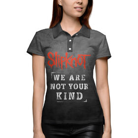 Женское поло 3D с принтом Slipknot - we are not your kind ,  |  | 