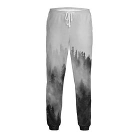Мужские спортивные штаны с принтом Лес и туман в Санкт-Петербурге,  |  | 