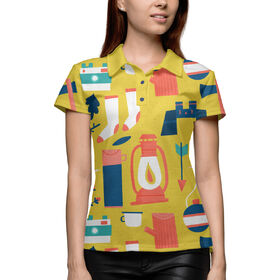 Женская рубашка поло 3D с принтом Поход в Санкт-Петербурге,  |  | Тематика изображения на принте: 