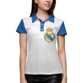 Женская рубашка поло 3D с принтом Реал Мадрид ,  |  | 
