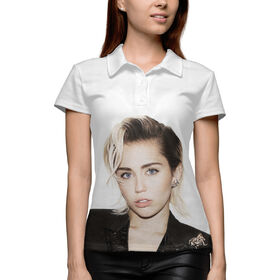 Женское поло 3D с принтом Miley Cyrus в Тюмени,  |  | Тематика изображения на принте: 