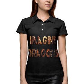 Женская рубашка поло 3D с принтом Imagine Dragons в Курске,  |  | 
