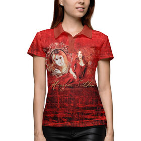 Женская рубашка поло 3D с принтом Огненная Хюррем ,  |  | Тематика изображения на принте: 