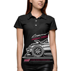 Женская рубашка поло 3D с принтом Subaru 22b ,  |  | Тематика изображения на принте: 