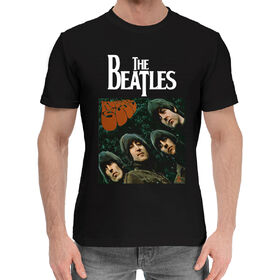 Мужская хлопковая футболка с принтом Rubber Soul - The Beatles в Кировске,  |  | 