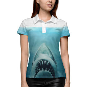 Женская рубашка поло 3D с принтом Акула ,  |  | 