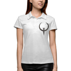 Женская рубашка поло 3D с принтом Quake в Екатеринбурге,  |  | 