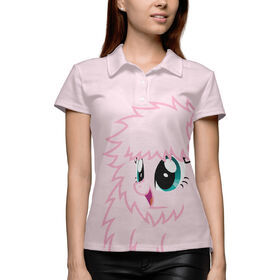 Женская рубашка поло 3D с принтом Fluffle Puff в Курске,  |  | 