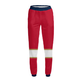 Женские спортивные штаны с принтом Флорида Пантерз (форма) ,  |  | Тематика изображения на принте: 