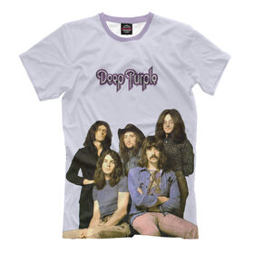 Мужская футболка 3D с принтом Deep Purple , Выбор из 3-х типов ткани | <ul>
<li>Обычная ткань — интерлок, спортивный трикотаж. Плотность 140 г/м.кв. Состав: 100% полиэстер</li>
<li>Премиум ткань — джерси, мягкий трикотаж. Плотность 180 г/м.кв. Состав: 97% полиэстер, 3% эластан</li>
<li>Люкс ткань — кулирка, наиболее плотная и долговечня ткань. Плотность 210 г/м.кв. Состав: 97% полиэстер, 3% эластан</li>
</ul> | 