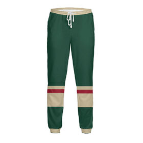 Мужские спортивные штаны с принтом Миннесота Уайлд (форма) в Тюмени,  |  | Тематика изображения на принте: 