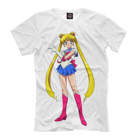 Мужская футболка 3D с принтом Sailor Moon в Тюмени, Выбор из 3-х типов ткани | <ul>
<li>Обычная ткань — интерлок, спортивный трикотаж. Плотность 140 г/м.кв. Состав: 100% полиэстер</li>
<li>Премиум ткань — джерси, мягкий трикотаж. Плотность 180 г/м.кв. Состав: 97% полиэстер, 3% эластан</li>
<li>Люкс ткань — кулирка, наиболее плотная и долговечня ткань. Плотность 210 г/м.кв. Состав: 97% полиэстер, 3% эластан</li>
</ul> | 