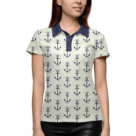 Женская рубашка поло 3D с принтом I`m the captain of my soul в Петрозаводске,  |  | Тематика изображения на принте: 