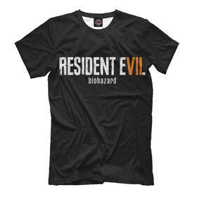 Мужская футболка 3D с принтом Resident Evil 7: Biohazard , Выбор из 3-х типов ткани | <ul>
<li>Обычная ткань — интерлок, спортивный трикотаж. Плотность 140 г/м.кв. Состав: 100% полиэстер</li>
<li>Премиум ткань — джерси, мягкий трикотаж. Плотность 180 г/м.кв. Состав: 97% полиэстер, 3% эластан</li>
<li>Люкс ткань — кулирка, наиболее плотная и долговечня ткань. Плотность 210 г/м.кв. Состав: 97% полиэстер, 3% эластан</li>
</ul> | 