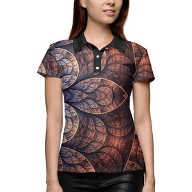 Женская рубашка поло 3D с принтом Фракталы ,  |  | 