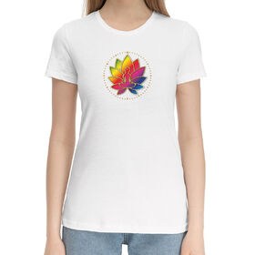 Женская хлопковая футболка с принтом Медитация в Курске,  |  | 