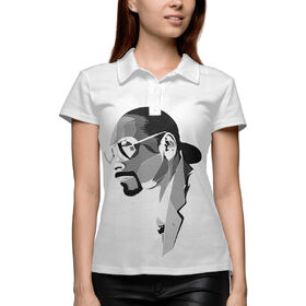Женская рубашка поло 3D с принтом Snoop Dogg ,  |  | 