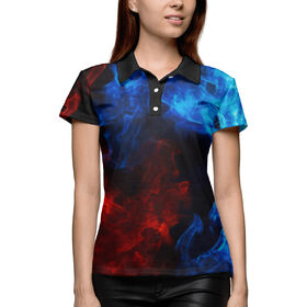 Женская рубашка поло 3D с принтом Битва огней ,  |  | 