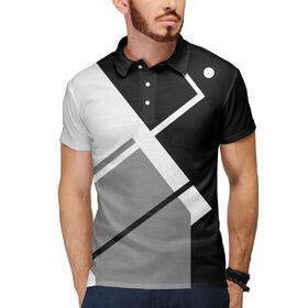 Мужская рубашка поло 3D с принтом Geometry 001 SLD в Тюмени,  |  | 