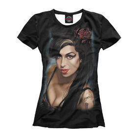 Женская футболка 3D с принтом Amy Winehouse в Курске, Выбор из трех типов ткани | <ul> <li>Обычная ткань — интерлок, спортивный трикотаж. Плотность 140 г/м.кв. Состав: 100% полиэстер</li> <li>Премиум ткань — джерси, мягкий трикотаж. Плотность 180 г/м.кв. Состав: 97% полиэстер, 3% эластан</li> <li>Люкс ткань — кулирка, наиболее плотная и долговечня ткань. Плотность 210 г/м.кв. Состав: 97% полиэстер, 3% эластан</li> </ul> | 
