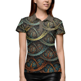 Женская рубашка поло 3D с принтом Phycodelic Cage в Кировске,  |  | 