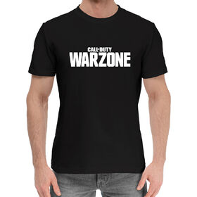 Мужская хлопковая футболка с принтом Call of Duty Warzone в Рязани,  |  | 