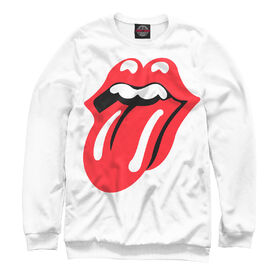 Женский свитшот 3D с принтом Rolling Stones Tongue ,  |  | 