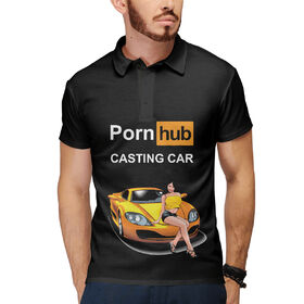 Мужское поло 3D с принтом Pornohub casting CAR в Тюмени,  |  | Тематика изображения на принте: 