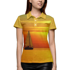 Женская рубашка поло 3D с принтом Парус в Тюмени,  |  | 
