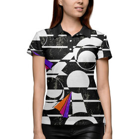 Женская рубашка поло 3D с принтом Pop art в Петрозаводске,  |  | 