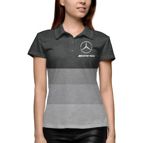 Женское поло 3D с принтом Mercedes-Benz ,  |  | 