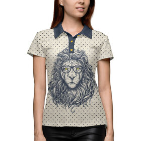 Женская рубашка поло 3D с принтом SWAG Lion в Екатеринбурге,  |  | 