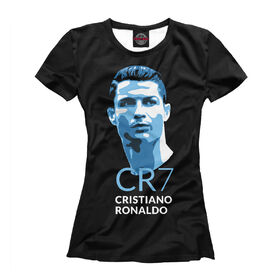 Женская футболка 3D с принтом Cristiano Ronaldo в Петрозаводске, Выбор из трех типов ткани | <ul> <li>Обычная ткань — интерлок, спортивный трикотаж. Плотность 140 г/м.кв. Состав: 100% полиэстер</li> <li>Премиум ткань — джерси, мягкий трикотаж. Плотность 180 г/м.кв. Состав: 97% полиэстер, 3% эластан</li> <li>Люкс ткань — кулирка, наиболее плотная и долговечня ткань. Плотность 210 г/м.кв. Состав: 97% полиэстер, 3% эластан</li> </ul> | 