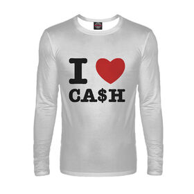 Мужской лонгслив с принтом I LOVE CASH в Тюмени,  |  | 