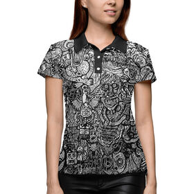 Женская рубашка поло 3D с принтом Anger в Петрозаводске,  |  | 