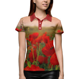 Женская рубашка поло 3D с принтом Мак в Новосибирске,  |  | 