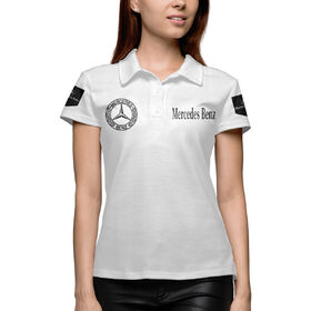 Женское поло 3D с принтом Mercedes-Benz ,  |  | Тематика изображения на принте: 
