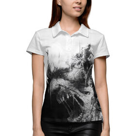 Женская рубашка поло 3D с принтом Зомби ,  |  | 