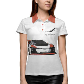 Женское поло 3D с принтом Audi quattro в Тюмени,  |  | 