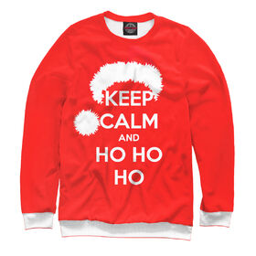 Женский свитшот 3D с принтом Keep calm and ho ho ho ,  |  | 