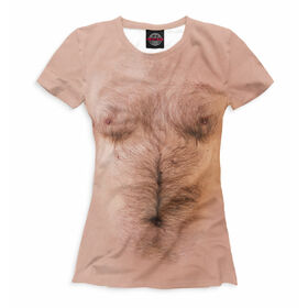 Женская футболка 3D Волосатая грудь купить в Санкт-Петербурге